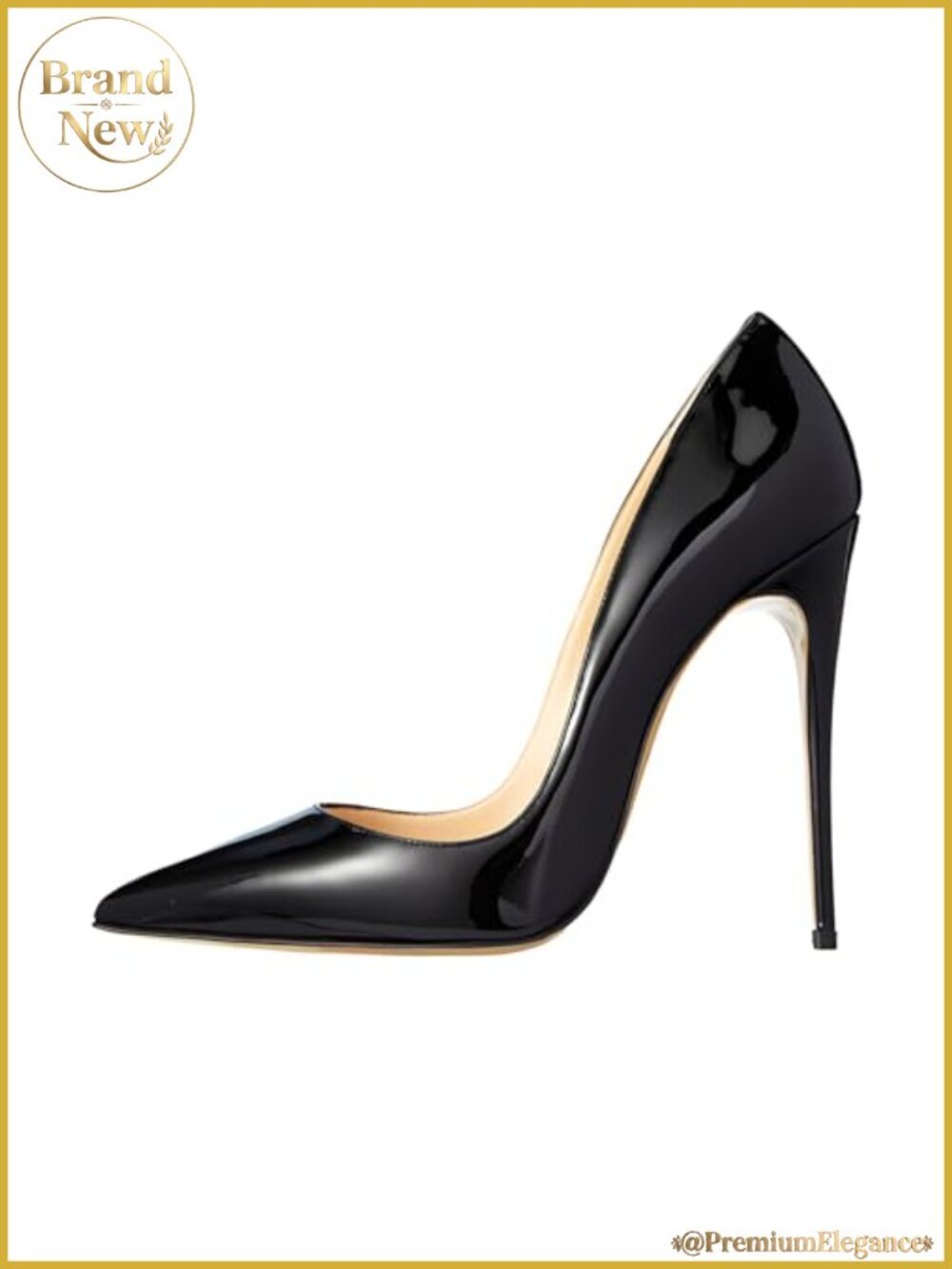 Women's 4.7 Inch Stiletto Heels Patent Leather Pointed Toe Pumps Wedding Party